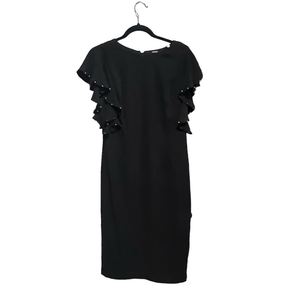 T Tahari Studded Beads Flutter Sleeve Dress, New With Tags — image 3 of 7